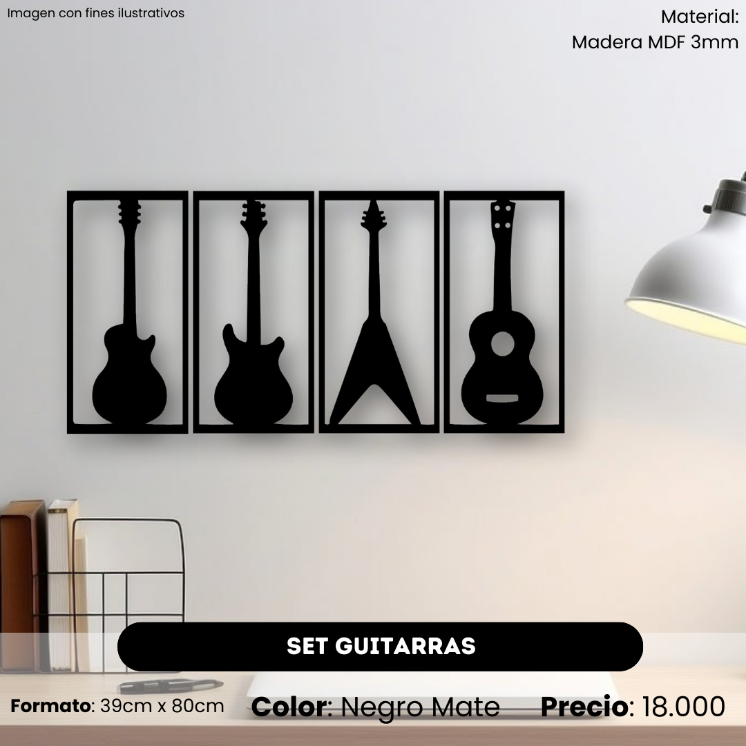 Set Cuadros Guitarras