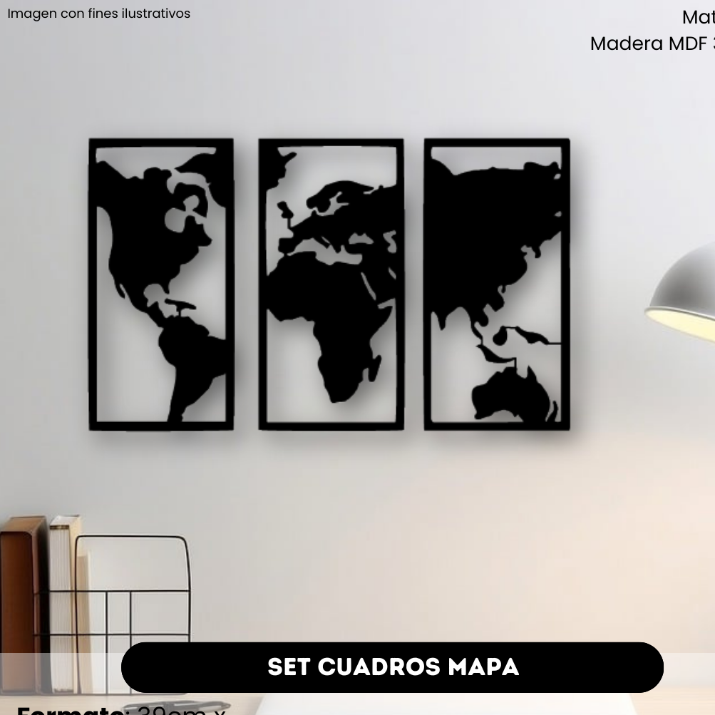 Set Cuadros Mapa