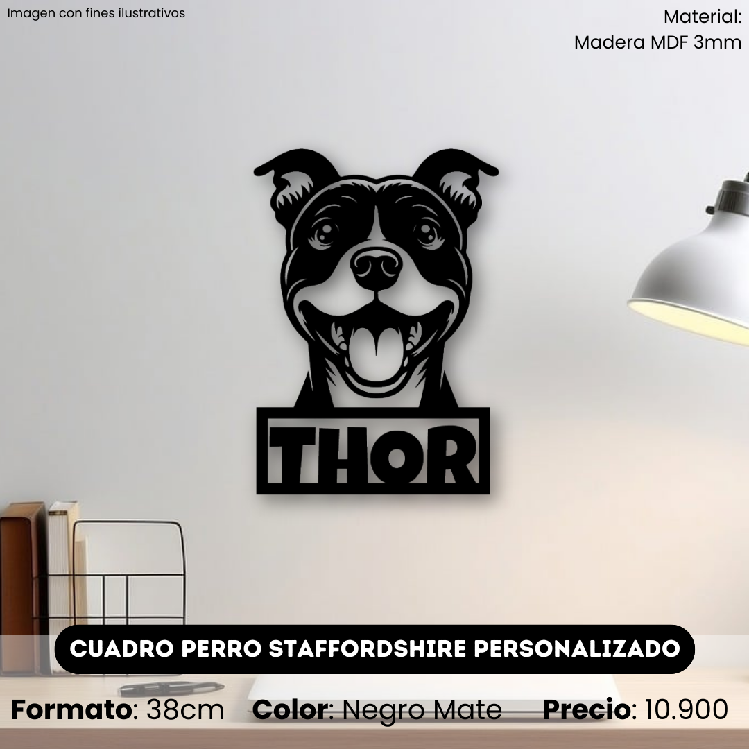 Cuadro American Staffordshire Personalizado