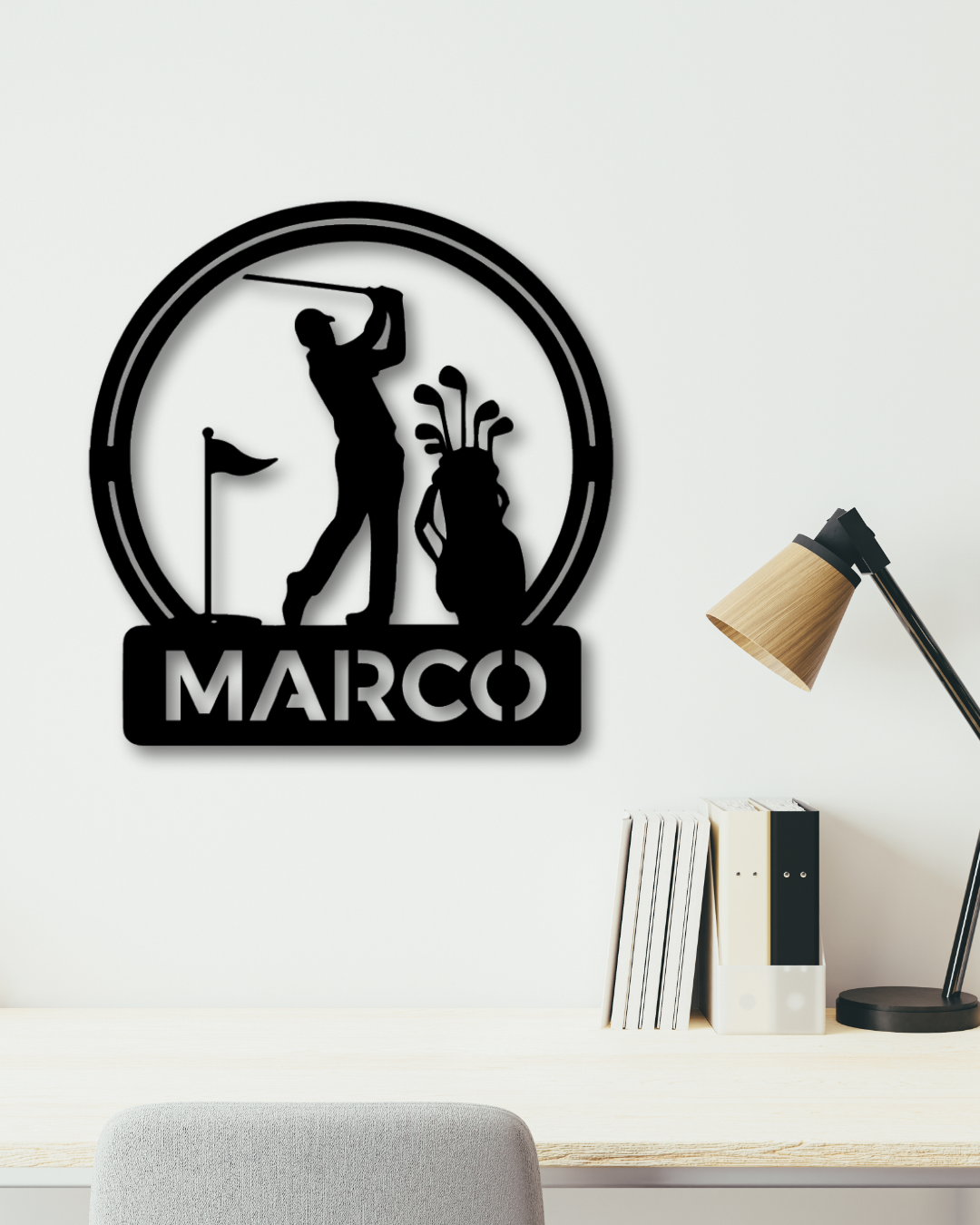 Cuadro Golf con Nombre Personalizado
