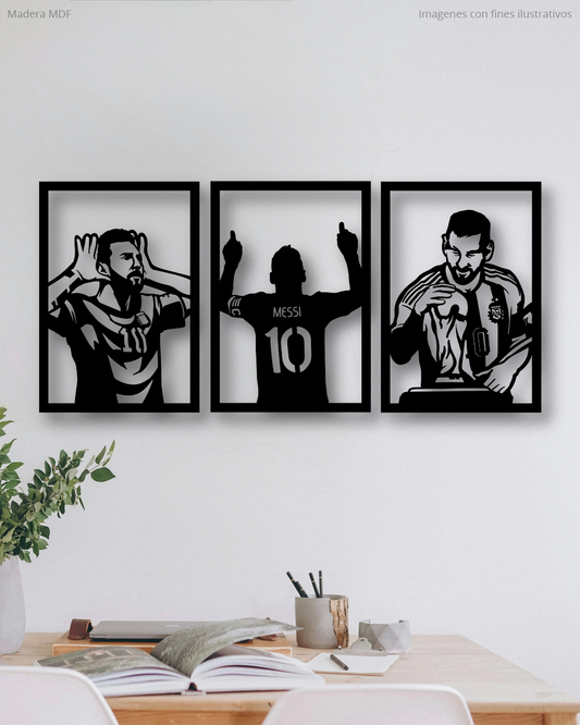 Set 3 cuadros Messi