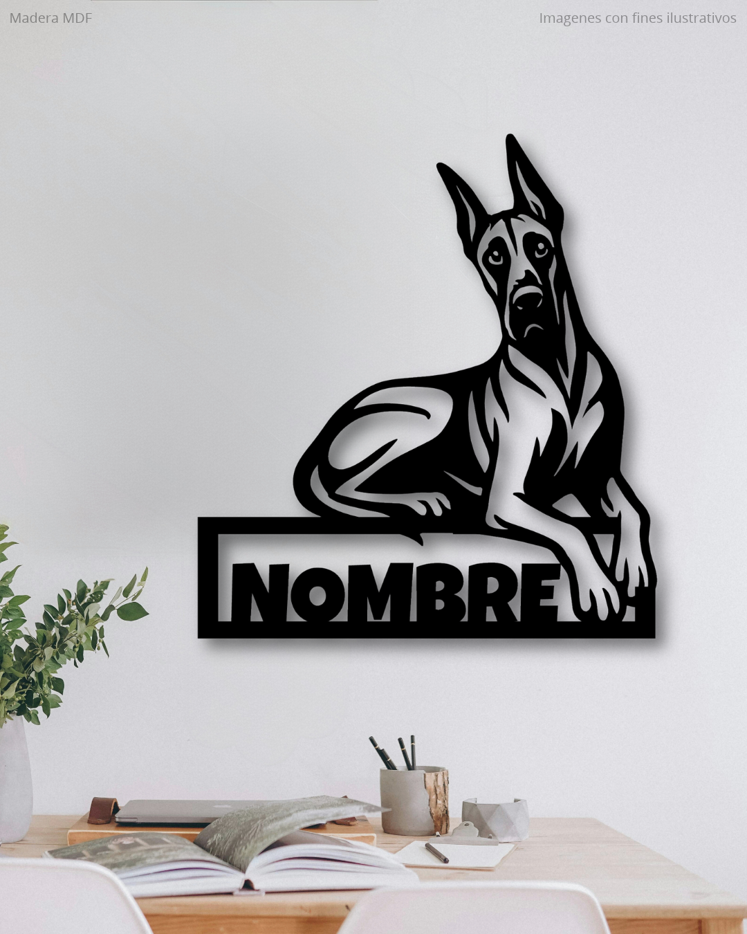 Doberman con nombre personalizado