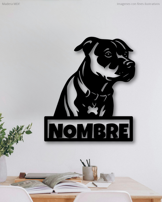 Perro Bull Terrier con Nombre personalizado