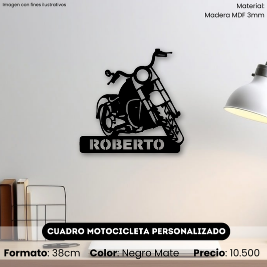 Cuadro Motocicleta con Nombre Personalizado
