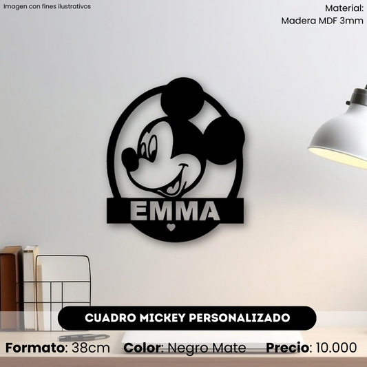 Cuadro Mickey con Nombre Personalizado