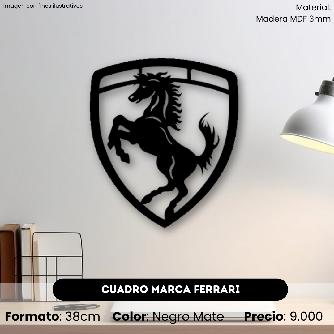 Cuadro Logo Carro Ferrari