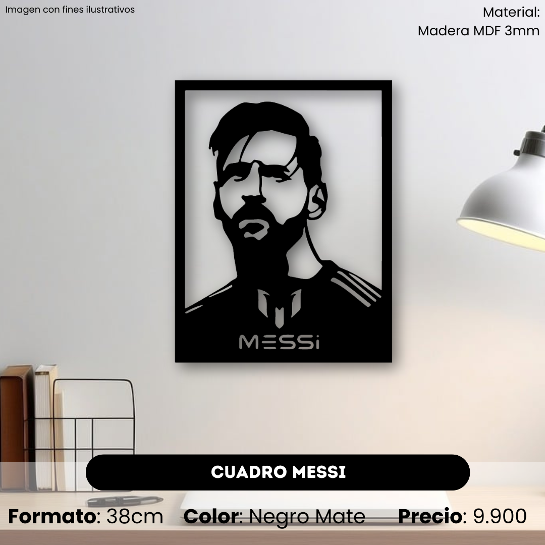 Cuadro Messi 38cm