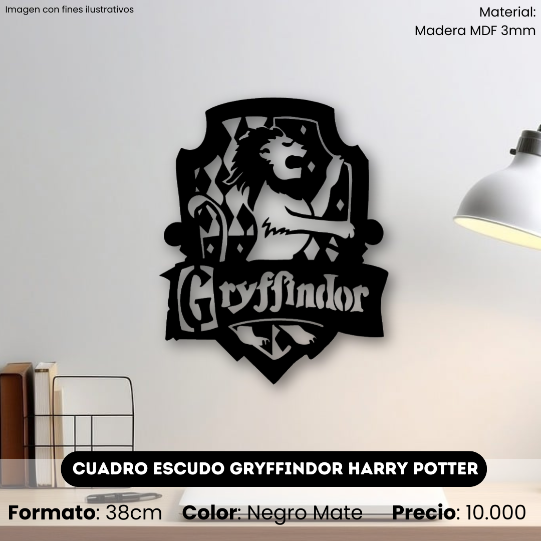 Cuadro Escudo Gryffindor Harry Potter