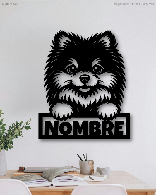 Pomeranian con nombre personalizado