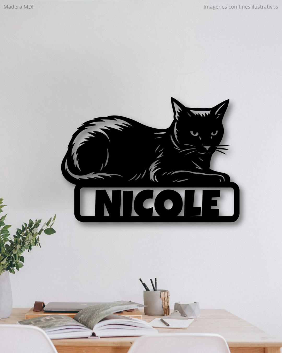 Gato con nombre personalizado