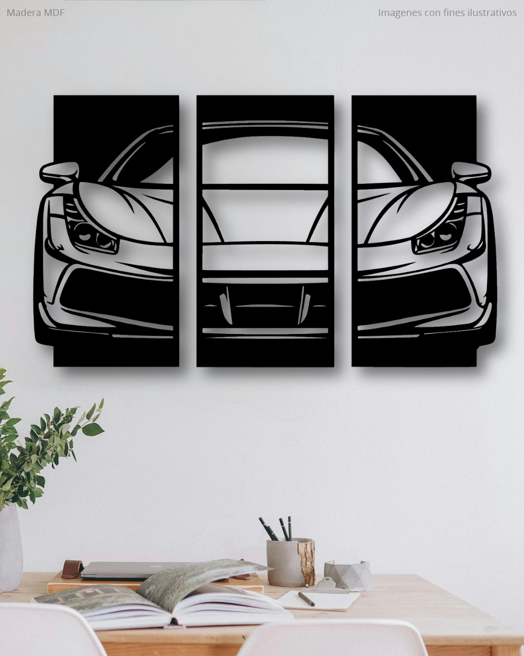 Set 3 cuadros Ferrari