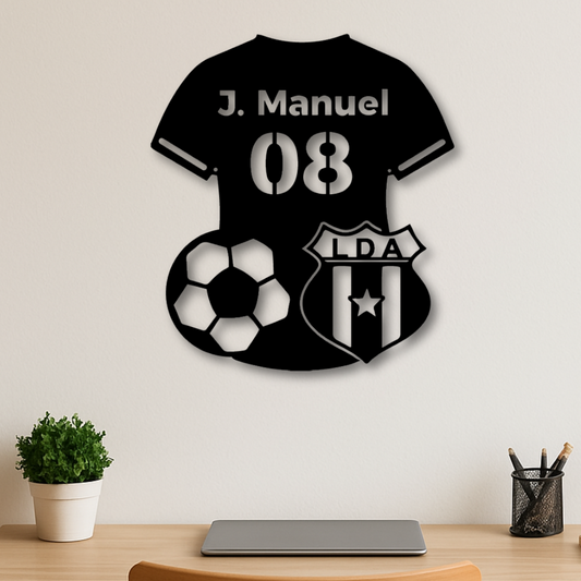 Cuadro Camisa con Nombre, número y escudo personalizado